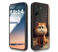 HAOYE Cover per Xiaomi Redmi A5 4G / Poco C71 4G, Custodia in Modello di Gatto Carino, Antigraffio Back Cover + Bordo in Silicone Morbido TPU Protettiva Case (Gatto grasso)