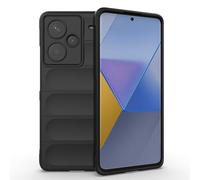 HAOYE Cover per Xiaomi Redmi Note 13 Pro+ Plus 5G, Custodia Protettiva Antigraffio Silicone Morbida TPU Ultra Sottile ma Resistente Case con Fodera in Tessuto. Nero