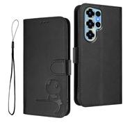 HAOYE Custodia in Pelle Modello Panda per Doogee Note 56X / Note 56X Pro - Protezione RFID Cover con Portacarte, Supporto & Antiurto - Nero
