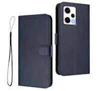 HAOYE Custodia in Pelle per Xiaomi Redmi Note 12 Pro+ Plus 5G, Wallet con Chiusura Magnetica/Slot per Schede, Cover Antiurto con Protezione RFID e Supporto Pieghevole - Blu