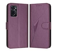 HAOYE Custodia in Pelle Premium per OPPO A36 / A76 / Realme 9i - Portafoglio con Chiusura Magnetica Cover, Supporto Regolabile & Protezione Avanzata - Viola Scuro