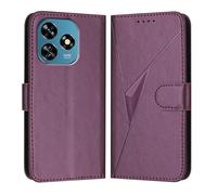 HAOYE Custodia in Pelle Premium per Oukitel C51 - Portafoglio con Chiusura Magnetica Cover, Supporto Regolabile & Protezione Avanzata - Viola Scuro
