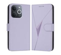 HAOYE Custodia in Pelle Premium per Realme Note 70T 4G - Portafoglio con Chiusura Magnetica Cover, Supporto Regolabile & Protezione Avanzata - Viola chiaro