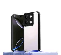 HAOYE Custodia per Honor X5C 4G / X5C Plus 4G, Cover con Bumper Antiscivolo Opaco, Retro Trasparente, Case Protezione - Nero