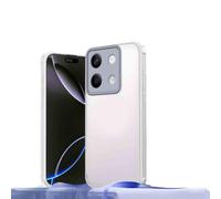 HAOYE Custodia per Honor X5C 4G / X5C Plus 4G, Cover con Bumper Antiscivolo Opaco, Retro Trasparente, Case Protezione - Bianco