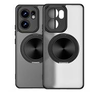 HAOYE Custodia per OPPO Reno 13F /Reno 13FS, 360° Cover Obiettivo Completo con Supporto Anulare Magnetico | Custodia Mate Anturto con Cornice Elettroplaccata - Nero