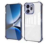 HAOYE Custodia per OPPO Reno 14F 5G/4G | Reno 14 FS 5G/4G - Cover TPU Sottile con Angoli Rinforzati, Custodia Antishock, Design Trasparente, Anti-Impronte - Blu