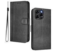 HAOYE Custodia Portafoglio Pelle per DOOGEE Note 58 / Note 58 Pro - Flip Cover Magnetica, Slot Carte & Supporto | Guscio Retro - Nero