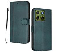 HAOYE Custodia Portafoglio Pelle per Motorola Moto Edge 70 5G / X70 Air - Flip Cover Magnetica, Slot Carte & Supporto | Guscio Retro - Verde Scuro