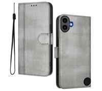 HAOYE Custodia Portafoglio Pelle per Nothing CMF Phone 1 - Flip Cover Magnetica, Slot Carte & Supporto | Guscio Retro - Grigio