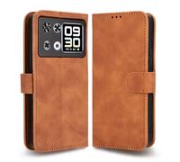 HAOYE Leather Folio Cover per Cubot P90, Premium Pelle PU Portafoglio Flip Case Custodia con [Slot per Scheda] [Funzione di Supporto]. Marrone