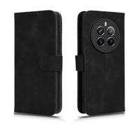 HAOYE Leather Folio Cover per Realme 12 Pro / 12 Pro+ Plus 5G, Premium Pelle PU Portafoglio Flip Case Custodia con [Slot per Scheda] [Funzione di Supporto]. Nero