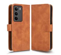 HAOYE Leather Folio Cover per Realme P3 Lite, Premium Pelle PU Portafoglio Flip Case Custodia con [Slot per Scheda] [Funzione di Supporto]. Marrone