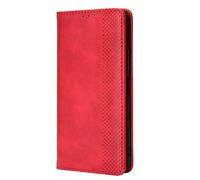 HAOYE Leather Folio Cover per Xiaomi Redmi 15C 4G, PU + TPU Leather Wallet Cover, Premium flip Case Custodia in Pelle Portafoglio con Funzione Stand, Rosso