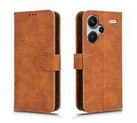 HAOYE Leather Folio Cover per Xiaomi Redmi Note 13 Pro+ Plus 5G, Premium Pelle PU Portafoglio Flip Case Custodia con [Slot per Scheda] [Funzione di Supporto]. Marrone