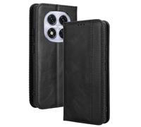HAOYE Leather Folio Cover per Xiaomi Redmi Note 14 Pro+ Plus 5G Cover, PU + TPU Leather Wallet Cover, Premium flip Case Custodia in Pelle Portafoglio con Funzione Stand, Nero