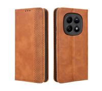 HAOYE Leather Folio Cover per Xiaomi Redmi Note 15 5G / Poco M8 5G, PU + TPU Leather Wallet Cover, Premium flip Case Custodia in Pelle Portafoglio con Funzione Stand, Marrone