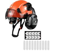 HaoYiShang Casco di sicurezza industriale con visiera paraorecchie Paraorecchie Casco rigido con visiera ventilata OSHA OSHA cappelli duri costruzione Lavoro Protezione testa certificata hardhat