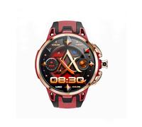 HaoYiShang Smartwatch Android con scheda SIM 4G/5G, schermo AMOLED da 1,75", 3 GB+32 GB, per uomini e donne, con fotocamera rotante, WiFi, GPS, 800 mAh, orologio fitness tracker (rosso)