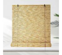 HAOYUES Naturale Tenda A Rullo in Bamboo Tapparella Bambu40~160cm Larghezza Tenda di Bambu Esterno Interni per Finestre Cancello Giardino Balcone Tenda A Lamella Personalizzabile