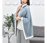 HAOYUES Poncho in Pile da Donna Spessa Scialle Sciarpa Invernale Mantello in Flanella Coperta Scialle con Bottoni Multifunzionale Sciarpa in Pile Oversize per Ufficio a Casa