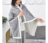 HAOYUES Poncho in Pile da Donna Spessa Scialle Sciarpa Invernale Mantello in Flanella Coperta Scialle con Bottoni Multifunzionale Sciarpa in Pile Oversize per Ufficio a Casa