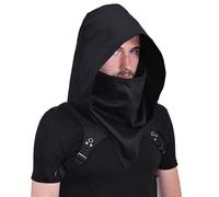 haozaikeji Mantello medievale cappello con sciarpa con cappuccio mantello Halloween triste mietitore strega mago vampiro mantello con cappuccio gotico Jedi Robe Monaco Mantello Cavaliere Cosplay Party