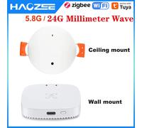 Haozee Tuya WiFi /Zigbee Rilevatore di presenza umana Sensore PIR intelligente per il corpo umano Rilevatore radar Sensori di movimento a microonde