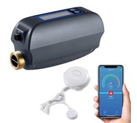 Haozee Valvola dell'acqua intelligente WiFi e spegnimento automatico, scena di automazione funziona con rilevatore di perdite, misuratore di flusso dell'acqua, batteria integrata, per tubo DN20 con