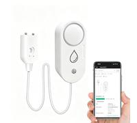 Haozee Zigbee - Rilevatore di acqua con allarme sirena da 110 dB, sensore d'acqua wireless