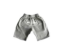 HAOZYUN Coppia Pantaloncini Sportivi Stampa Classica Estiva Nuovo Stile Street Loose Casual Trend Hip-Hop Cinque Quarti-Color-2||XL