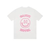 HAOZYUN Estate Cotone Uomo Donna T-Shirt Fare Vecchio Cartone Animato Stampato Coppia Maniche Corte Identico Rilassato Traspirante T-Shirt Quotidiana-Color-5||l
