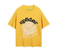 HAOZYUN Maglietta con Stampa A Lettere in Rilievo per Coppie Uomo-Donna, Nuovo Modello in Stile Hip-Hop, Cotone Y2K, Maniche Corte (Color-5,S)