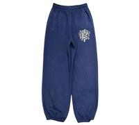 HAOZYUN Pantaloni Felpati in Velluto Stampato alla Moda, Pantaloni Casual Larghi High Street retrò Hip-Hop, Pantaloni Versatili della Coppia-Color-1||M