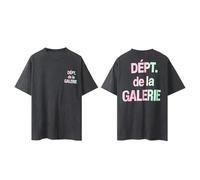 HAOZYUN Primavera Estate Nuova Coppia T-Shirt Retro Lavaggio di Acqua Fare Vecchia Stampa Cotone Casual Uomo T-Shirt-Color-5||l