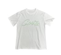 HAOZYUN T-Shirt Estivo Uomo E Donna Rilassato Cotone Rotondo Collare Giornaliero Respirabile Coppia Maniche Corte Semplice Lettera Stampa T-Shirt-Color-5||s