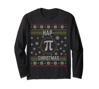 Hap Pi Christmas Happy Christmas Funny Brutto Natale Maglia a Manica