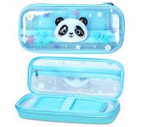 Hap Tim Astuccio per matite per bambini, bambine e ragazzi, grande astuccio per matite, parte superiore in PVC resistente, fondo in PU ed EVA, organizer per cancelleria per scuola e ufficio.(PC-PA)