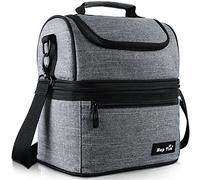 Hap Tim Borsa Termica Borsa Pranzo con Tracolla Grande Capacità Borsa Termica pasto per la a scuola - Grigio (UK-LB-16040-G)