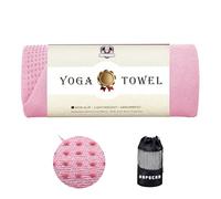 HAPBEAR Asciugamano da Yoga Antiscivolo per Tappetino, Microfibra Super Assorbente con Punti in Silicone, Telo Yoga per Hot Yoga, Pilates, Fitness, Studio e Viaggi, 183 × 61 cm