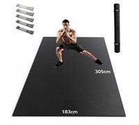 HAPBEAR Tappetino per Esercizi Extra Large, 183×305cm×8mm, Antiscivolo, Ultra Resistente, Spesso per Pavimenti della Palestra di Casa Cardio, Tappetino per Yoga per Fitness