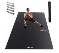HAPBEAR Tappetino per Esercizi Extra Large, 366×183cm×8mm, Antiscivolo, Ultra Resistente, Spesso per Pavimenti della Palestra di Casa Cardio, Tappetino per Yoga per Fitness