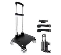 HapBoby Zaino trolley con ruote carrello a mano con cinghia per bagagli, carrello pieghevole in lega di alluminio per borse zaino viaggio bagagli carrello