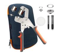 HAPDEN Pinza per Occhielli per Teloni e Tessuti 6mm e 10mm, Set di Occhiellatrice per Teloni con 200 Occhielli e kit di strumenti, Professionali Occhiellatrice Manuale