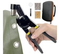 HAPDEN Pinza per Occhielli per Teloni e Tessuti, Set di Occhiellatrice per Teloni con 200 Occhielli (Ø 10mm) e kit di strumenti, Professionali Occhiellatrice Manuale