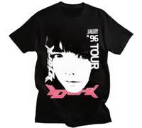 HAPDEZH 90s-Bjork-1996-Japanese-Tour-Promo-Print-T-Shirt-Summer-Short-Sleeve-T-shirts-Men