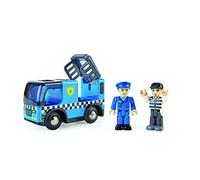 AUTO DELLA POLIZIA CON SIRENA trenino in legno HAPE police car with siren E3738