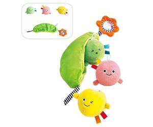 Hape Baccello di Piselli, Giocattolo sensoriale per Bambini, con Tanti Suoni e Texture, da Appendere al Passeggino