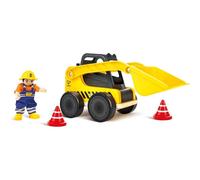 Hape Camion di carico Giocattolo per Bambini, Grande Pala Flessibile e Accessori da Cantiere, Adatto dai 3 Anni