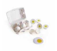 Hape Cartone delle Uova | 3 Uova Sode con Guscio e 3 Uova Fritte